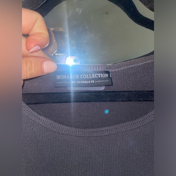 Monarch collection alphalete cutout grey bodysuit - Picture 3 of 4